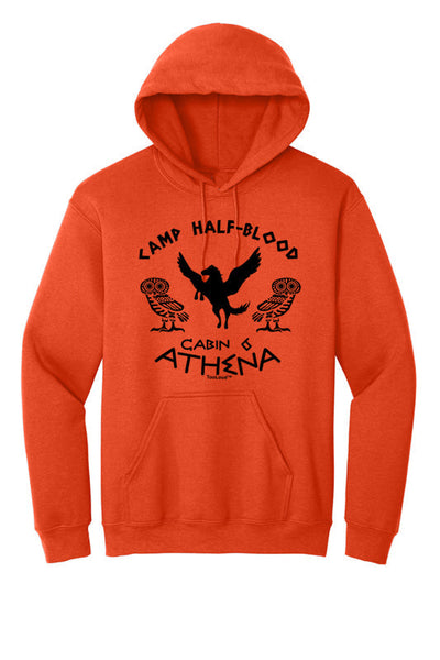 Camp Half Blood Cabin 6 Athena Hoodie Sweatshirt by-Hoodie-TooLoud-Orange-Small-Davson Sales