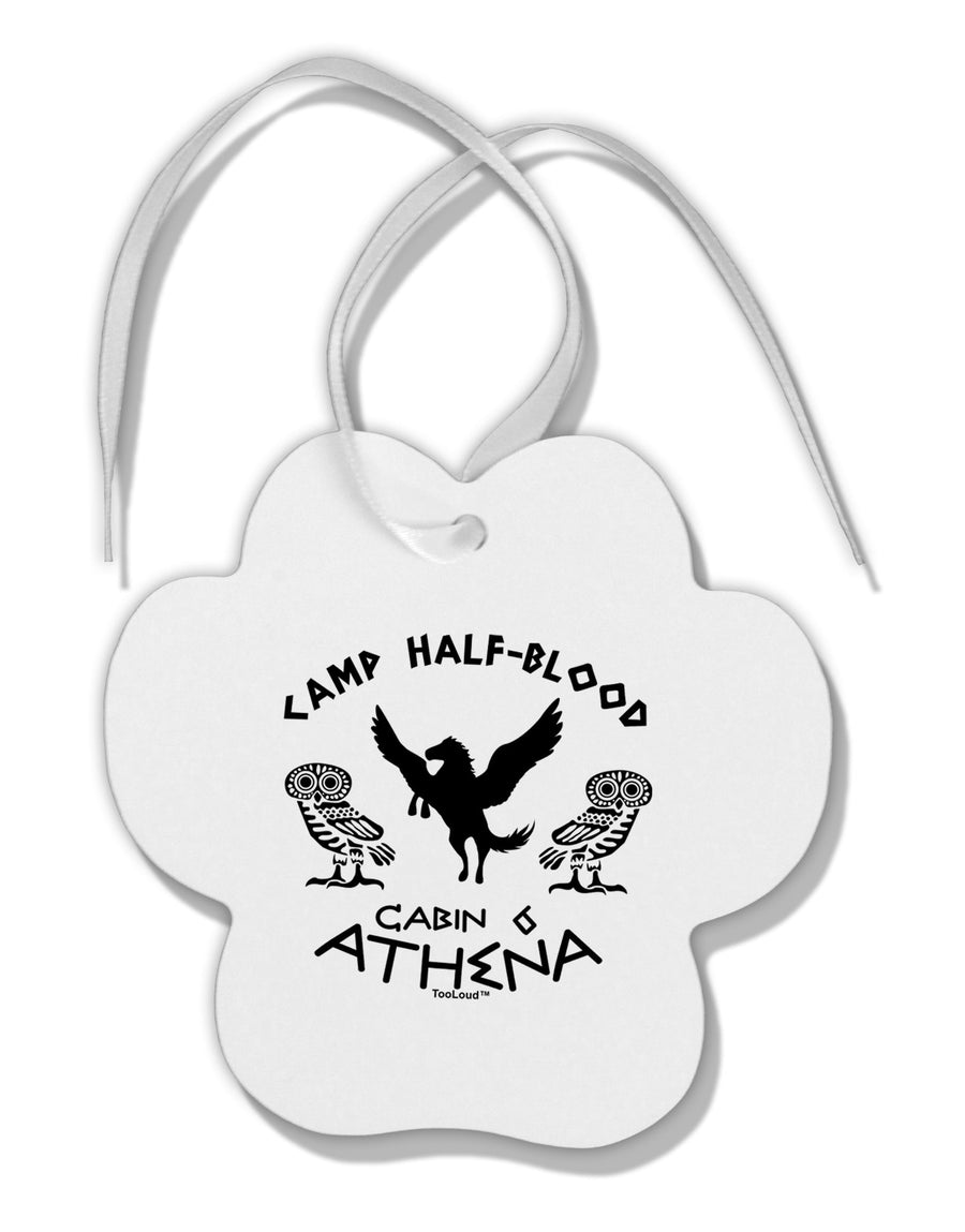Camp Half Blood Cabin 6 Athena Paw Print Shaped Ornament by TooLoud-Ornament-TooLoud-White-Davson Sales