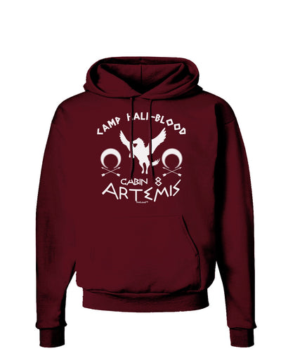 Camp Half Blood Cabin 8 Artemis Dark Hoodie Sweatshirt-Hoodie-TooLoud-Maroon-Small-Davson Sales