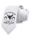 Camp Half Blood Cabin 8 Artemis Printed White Necktie