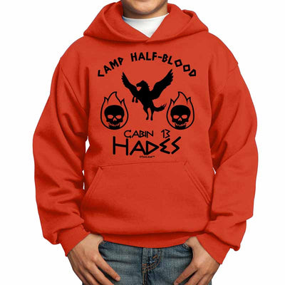 Camp Half Blood Camp Half Blood Cabin ORANGE Youth Hoodie Pullover Sweatshirt-Youth Hoodie-TooLoud-S-Cabin 13-Orange-Davson Sales