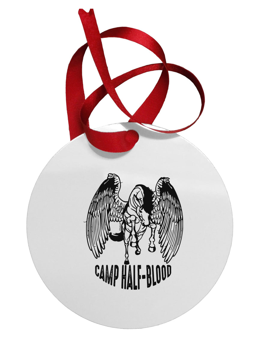 Camp Half-Blood Pegasus Circular Metal Ornament-Ornament-TooLoud-Davson Sales