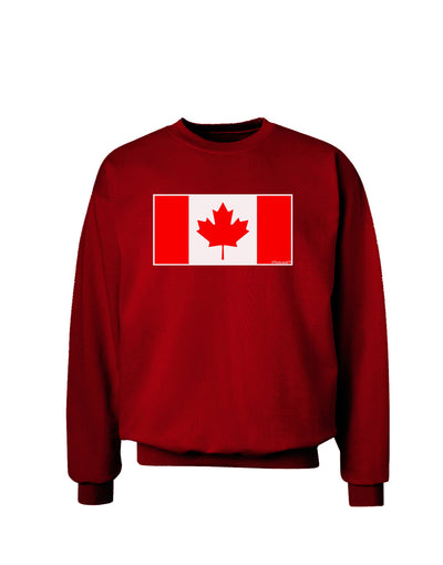 Canadian Flag Maple Leaf Colors Adult Dark Sweatshirt-Sweatshirts-TooLoud-Deep-Red-Small-Davson Sales