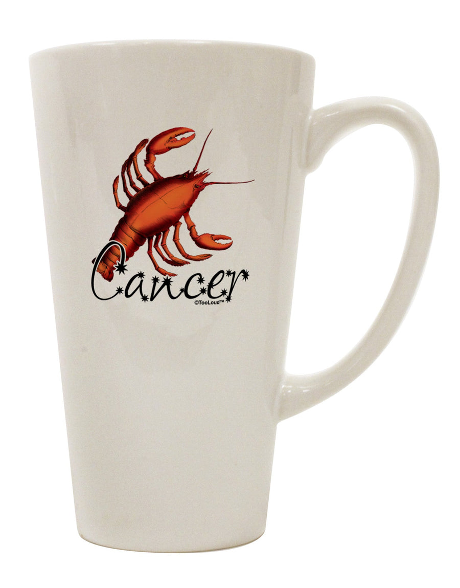 Cancer Color Illustrated 16 oz Conical Latte Coffee Mug - Expertly Crafted Drinkware-Conical Latte Mug-TooLoud-White-Davson Sales