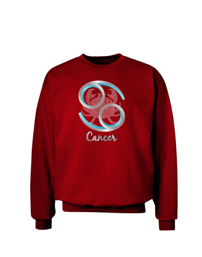 Cancer Symbol Adult Dark Sweatshirt-Sweatshirts-TooLoud-Deep-Red-Small-Davson Sales