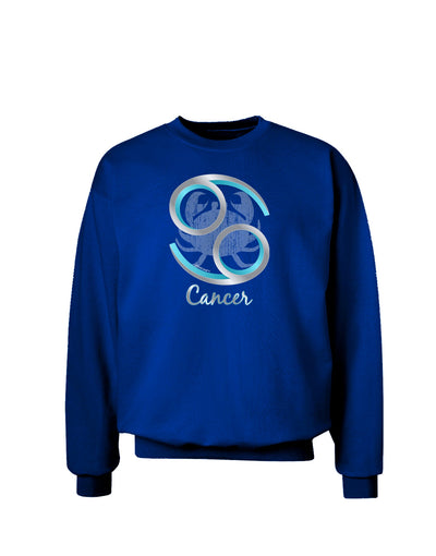 Cancer Symbol Adult Dark Sweatshirt-Sweatshirts-TooLoud-Deep-Royal-Blue-Small-Davson Sales