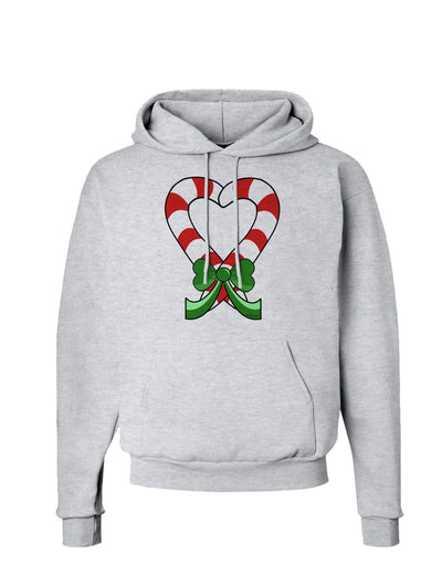 Candy Cane Heart Christmas Hoodie Sweatshirt-Hoodie-TooLoud-AshGray-Small-Davson Sales