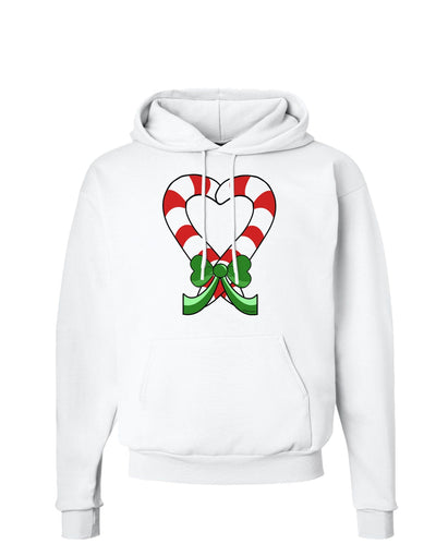 Candy Cane Heart Christmas Hoodie Sweatshirt-Hoodie-TooLoud-White-Small-Davson Sales