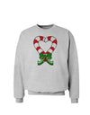 Candy Cane Heart Christmas Sweatshirt-Sweatshirts-TooLoud-AshGray-Small-Davson Sales