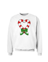 Candy Cane Heart Christmas Sweatshirt-Sweatshirts-TooLoud-White-Small-Davson Sales