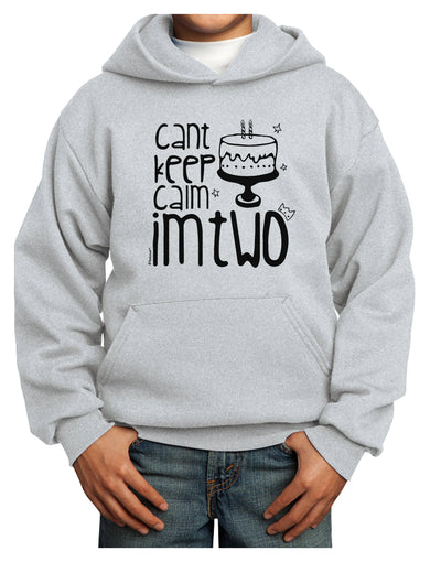 Can't keep calm I'm Two Youth Hoodie Pullover Sweatshirt-Youth Hoodie-TooLoud-Ash-XS-Davson Sales