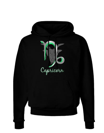 Capricorn Symbol Dark Hoodie Sweatshirt-Hoodie-TooLoud-Black-Small-Davson Sales