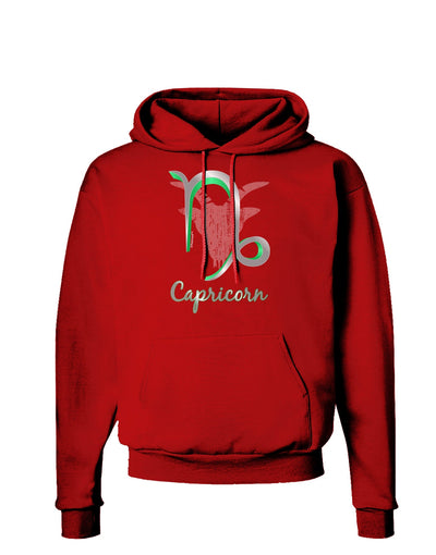 Capricorn Symbol Dark Hoodie Sweatshirt-Hoodie-TooLoud-Red-Small-Davson Sales