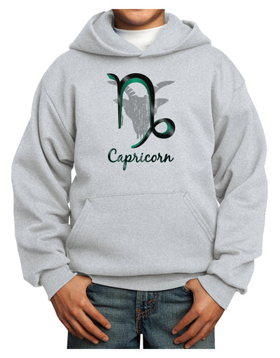 Capricorn Symbol Youth Hoodie Pullover Sweatshirt-Youth Hoodie-TooLoud-Ash-XS-Davson Sales