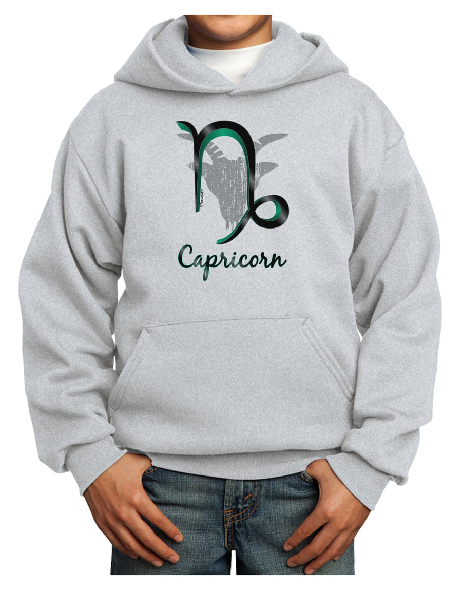 Capricorn Symbol Youth Hoodie Pullover Sweatshirt-Youth Hoodie-TooLoud-White-XS-Davson Sales