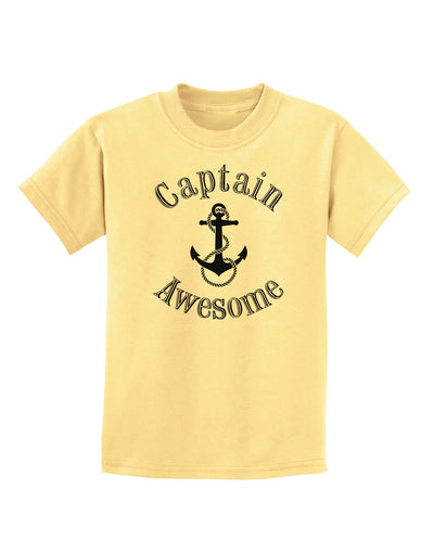 captain Awesome Funny Childrens T-Shirt-Childrens T-Shirt-TooLoud-Daffodil-Yellow-X-Small-Davson Sales