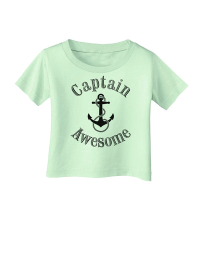 captain Awesome Funny Infant T-Shirt-Infant T-Shirt-TooLoud-Light-Green-06-Months-Davson Sales