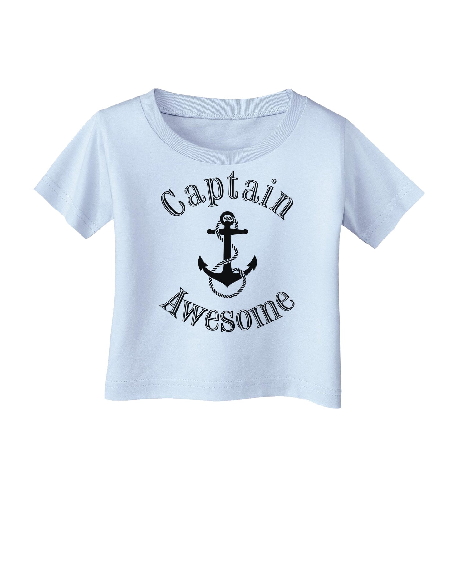 captain Awesome Funny Infant T-Shirt-Infant T-Shirt-TooLoud-Light-Blue-06-Months-Davson Sales
