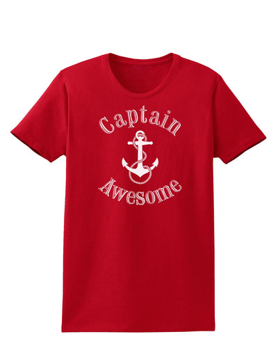 captain Awesome Funny Womens Dark T-Shirt-TooLoud-Red-X-Small-Davson Sales