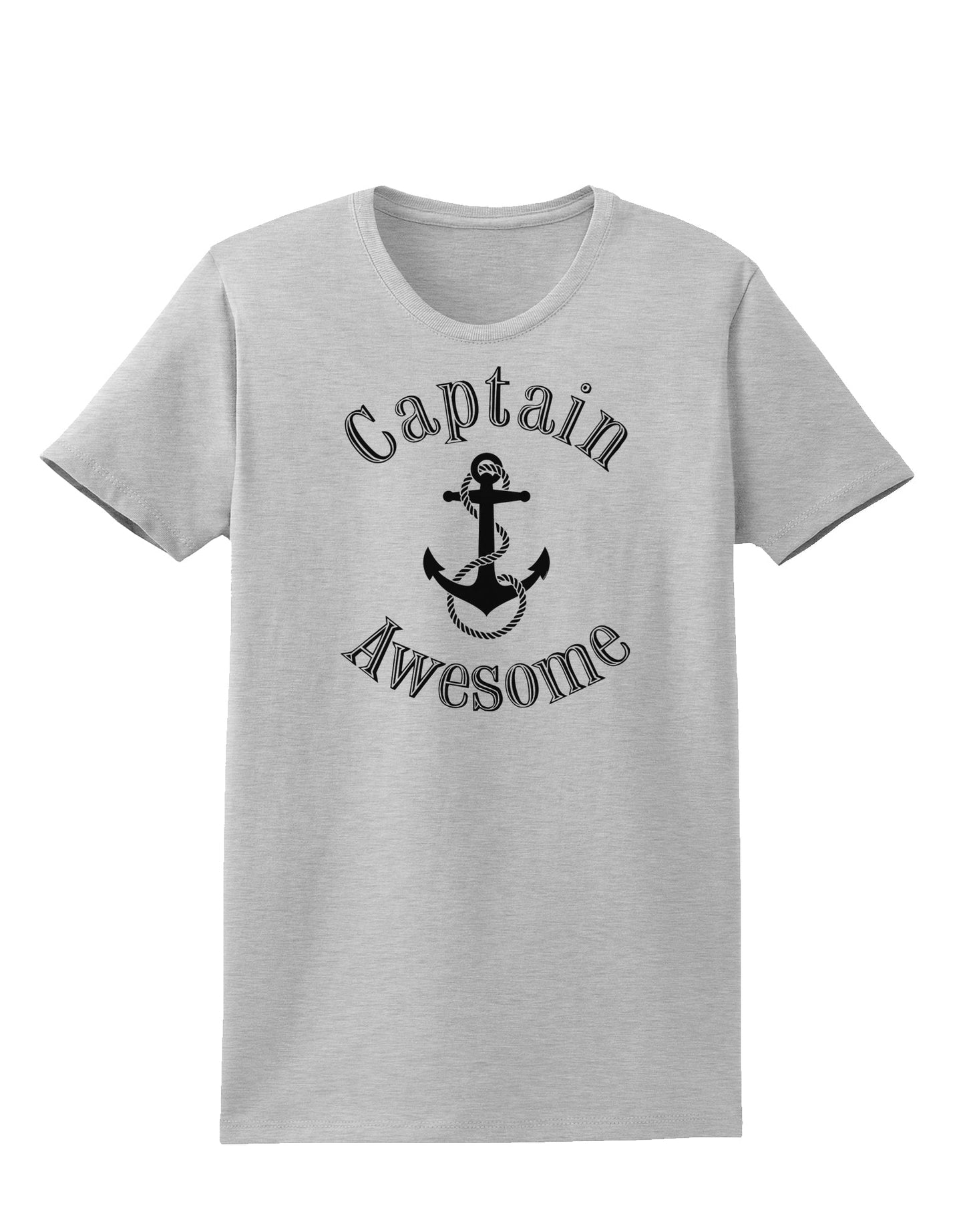 captain Awesome Funny Womens T-Shirt-Womens T-Shirt-TooLoud-AshGray-X-Small-Davson Sales