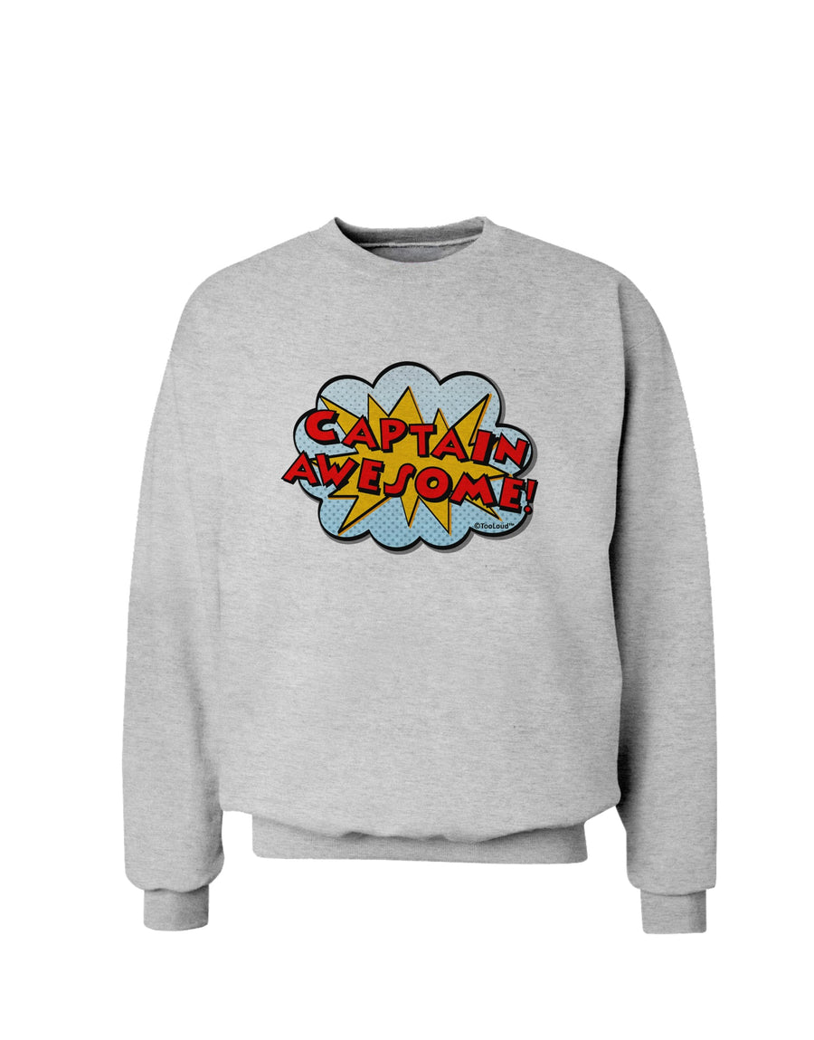 Captain Awesome - Superhero Style Sweatshirt by TooLoud-Sweatshirts-TooLoud-White-Small-Davson Sales