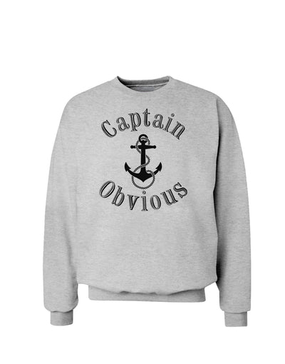 Captain Obvious Funny Sweatshirt-Sweatshirts-TooLoud-AshGray-Small-Davson Sales