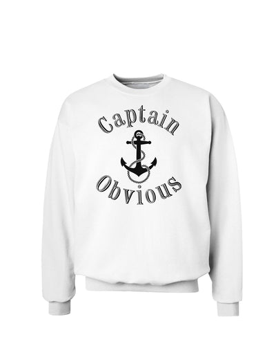 Captain Obvious Funny Sweatshirt-Sweatshirts-TooLoud-White-Small-Davson Sales