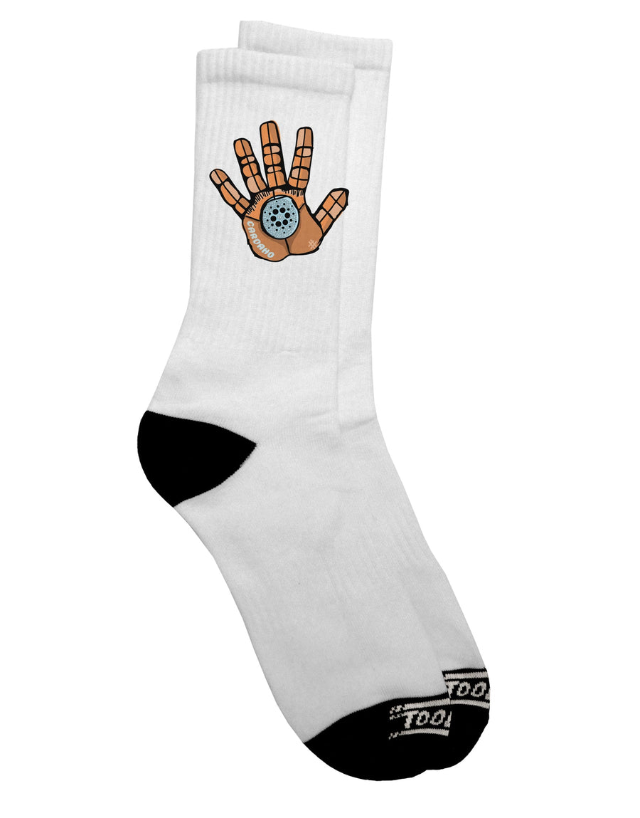 Cardano Hero Hand Dark Adult Socks - Ideal Addition to Your Fashionable Wardrobe - TooLoud-Socks-TooLoud-Short-Ladies-4-6-Davson Sales