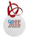 Carson Flag Slogan Circular Metal Ornament-Ornament-TooLoud-White-Davson Sales