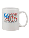 Carson Flag Slogan Embellished 11 oz Coffee Mug - TooLoud-11 OZ Coffee Mug-TooLoud-White-Davson Sales