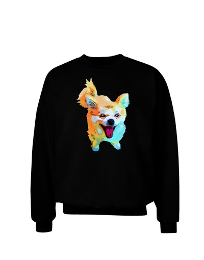 Cartoon Pomeranian Adult Dark Sweatshirt-Sweatshirts-TooLoud-Black-Small-Davson Sales