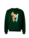 Cartoon Pomeranian Adult Dark Sweatshirt-Sweatshirts-TooLoud-Deep-Forest-Green-Small-Davson Sales