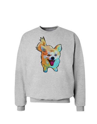 Cartoon Pomeranian Sweatshirt-Sweatshirts-TooLoud-AshGray-Small-Davson Sales