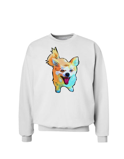 Cartoon Pomeranian Sweatshirt-Sweatshirts-TooLoud-White-Small-Davson Sales