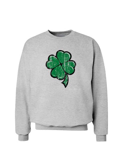 Cartoon Shamrock Clover St. Patrick's Day Sweatshirt-Sweatshirts-TooLoud-Ash Gray-Small-Davson Sales