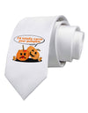 Carve your pumpkin Printed White Necktie