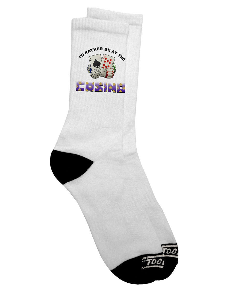 Casino Enthusiast's Choice: Humorous Adult Crew Socks - TooLoud-Socks-TooLoud-White-Ladies-4-6-Davson Sales