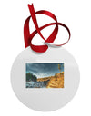 Castlewood Canyon Circular Metal Ornament-Ornament-TooLoud-White-Davson Sales