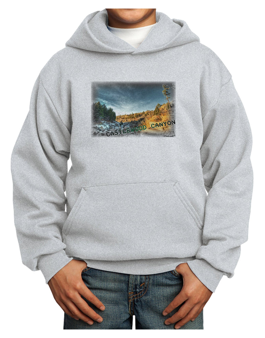 Castlewood Canyon Old Photo Youth Hoodie Pullover Sweatshirt-Youth Hoodie-TooLoud-White-XS-Davson Sales