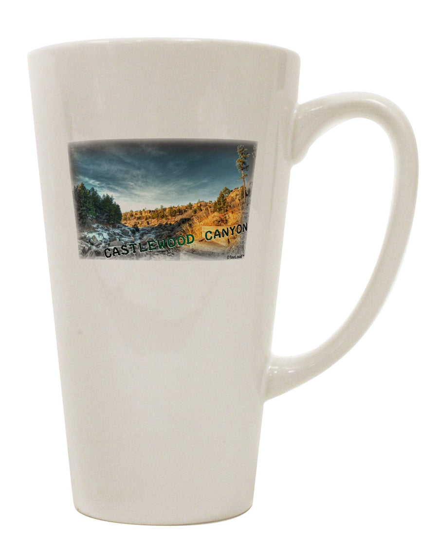 Castlewood Canyon Vintage 16 oz Conical Latte Coffee Mug - Expertly Crafted Drinkware TooLoud-Conical Latte Mug-TooLoud-White-Davson Sales