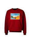 Castlewood Canyon Watercolor Adult Dark Sweatshirt-Sweatshirts-TooLoud-Deep-Red-Small-Davson Sales