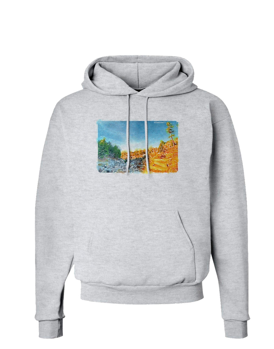 Castlewood Canyon Watercolor Hoodie Sweatshirt-Hoodie-TooLoud-White-Small-Davson Sales