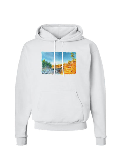 Castlewood Canyon Watercolor Hoodie Sweatshirt-Hoodie-TooLoud-White-Small-Davson Sales