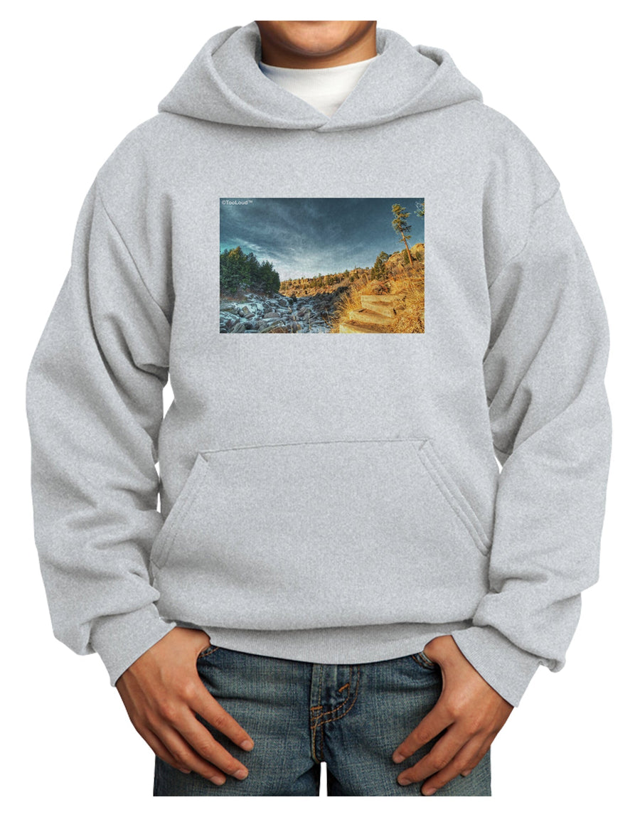 Castlewood Canyon Youth Hoodie Pullover Sweatshirt-Youth Hoodie-TooLoud-White-XS-Davson Sales