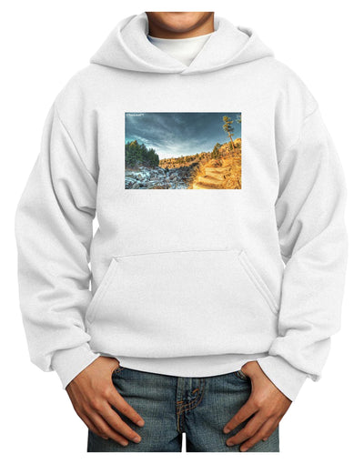 Castlewood Canyon Youth Hoodie Pullover Sweatshirt-Youth Hoodie-TooLoud-White-XS-Davson Sales