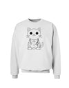 Cat Doctor Coloring Book Style Sweatshirt-Sweatshirts-TooLoud-White-Small-Davson Sales