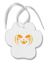 Cat-O-Lantern Paw Print Shaped Ornament-Ornament-TooLoud-White-Davson Sales