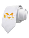 Cat-O-Lantern Printed White Necktie