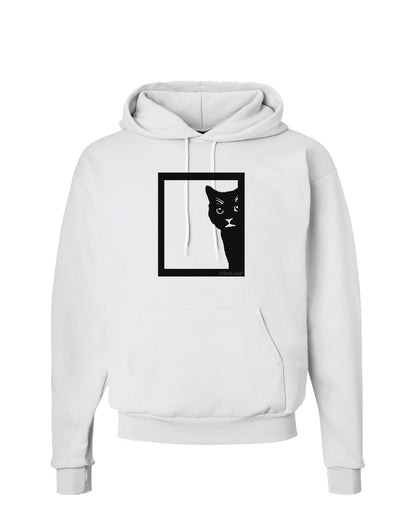 Cat Peeking Hoodie Sweatshirt by TooLoud-Hoodie-TooLoud-White-Small-Davson Sales