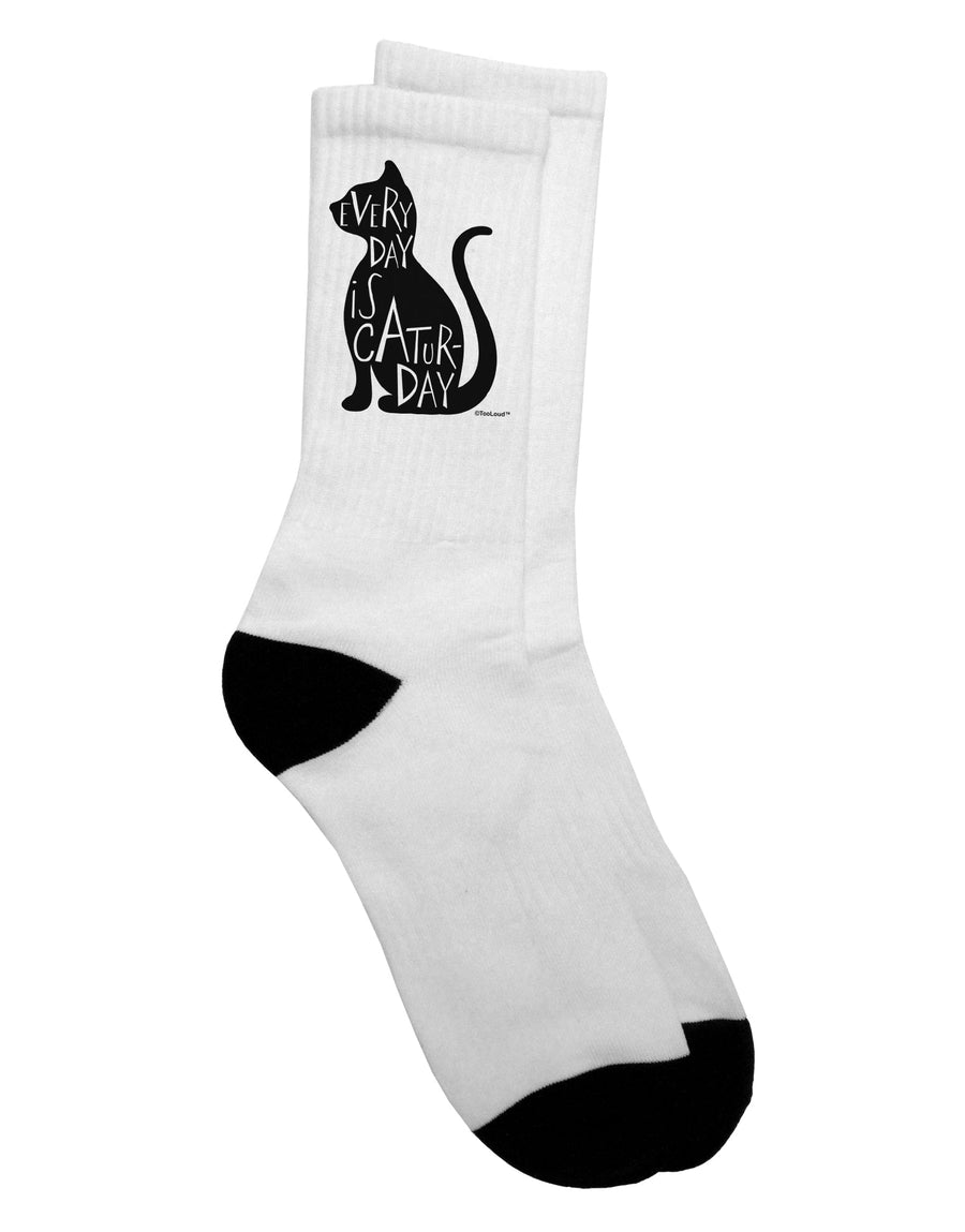 Cat Silhouette Adult Crew Socks for Everyday Wear - TooLoud-Socks-TooLoud-White-Ladies-4-6-Davson Sales